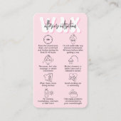 トレンディーレトロピンクモダンサロンワシンアフターケア 名刺 (正面)