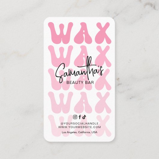 トレンディーレトロピンクモダンサロンワシンアフターケア 名刺 (裏面)