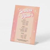 トレンディーレトロフェミニン美しいサロン価格表メニュー 台座サイン (正面)