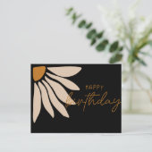 トレンディーレトロフローラフラワーハッピーバースデー ポストカード (スタンド正面)