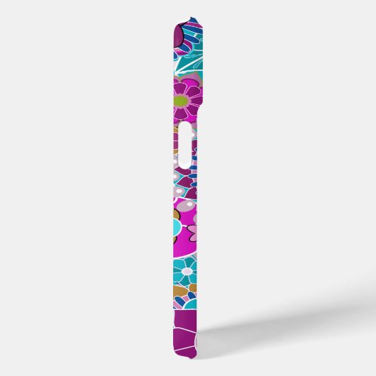 トレンディーレトロフローラルパターン名前をカスタムするブロック Case-Mate iPhoneケース (裏面 / 右)