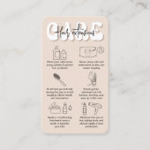 トレンディーレトロベージュヘアエクステンションアフターケアガイド 名刺 (正面)