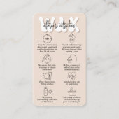 トレンディーレトロベージュモダンサロンワシンアフターケア 名刺 (正面)