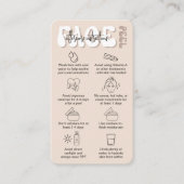 トレンディーレトロベージュ化学顔ピールアフターケア 名刺 (正面)