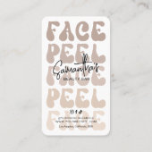 トレンディーレトロベージュ化学顔ピールアフターケア 名刺 (裏面)