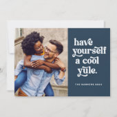 トレンディーレトロホリデークリスマスフォトカード シーズンカード (正面)