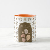 トレンディーレトロボホスタイルカラフル幾何学模様 マグカップ (中央)