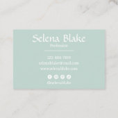 トレンディーレトロボホモダングリーンアンドホワイト 名刺 (裏面)