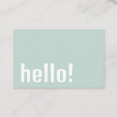 トレンディーレトロボホモダングリーンアンドホワイト 名刺 (正面)