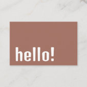 トレンディーレトロボホモダン – ブラウンとホワイト 名刺 (正面)