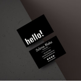 トレンディーレトロボホモダン – 白黒 名刺