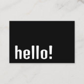 トレンディーレトロボホモダン – 白黒 名刺 (正面)