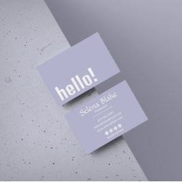 トレンディーレトロボホモダン – 紫と白 名刺