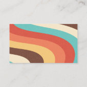 トレンディーレトロミニマリストブルーブラウンオレンジ1970s  名刺 (裏面)
