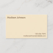 トレンディーレトロミニマリストブルーブラウンオレンジ1970s  名刺 (正面)