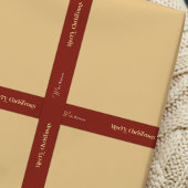 トレンディーレトロメリークリスマス名前をカスタムするレッド サテンリボン