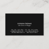 トレンディーレトロモダン白黒パターン 名刺 (裏面)