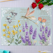 トレンディーレトロラベンダーエフエメラフィリグリーブルー 薄葉紙