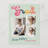 トレンディーレトロヴィンテージスタイルグラッド3フォトコラージュ ポストカード (正面)