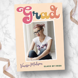 トレンディーレトロヴィンテージボホタイポグラフィフォトグラード 案内状