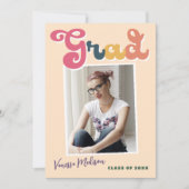 トレンディーレトロヴィンテージボホタイポグラフィフォトグラード 案内状 (正面)