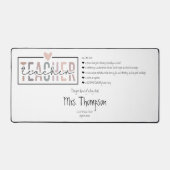 トレンディーレトロ学校先生感謝ありがとう デスクマット (正面)