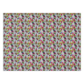 トレンディーレトロ幾何学模様の長方形 テーブルクロス (正面(横))