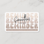 トレンディーレトロ美容師美しいサロンスパ 予約カード (正面)