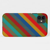 トレンディーレトロ色ストライプパターン Case-Mate iPhoneケース (裏面(横))