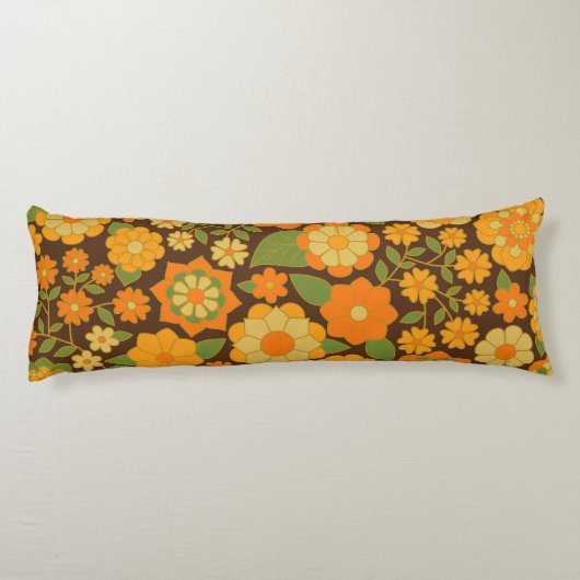 トレンディーレトロ花の模様(銘柄付き) ボディピロー (裏面)