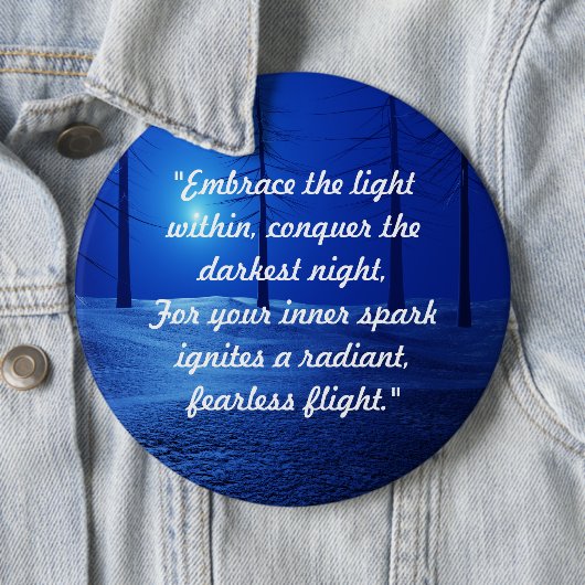 トレンディーレトロbohoスクリプト青い森パーソナライズされた 缶バッジ (インサイチュ)