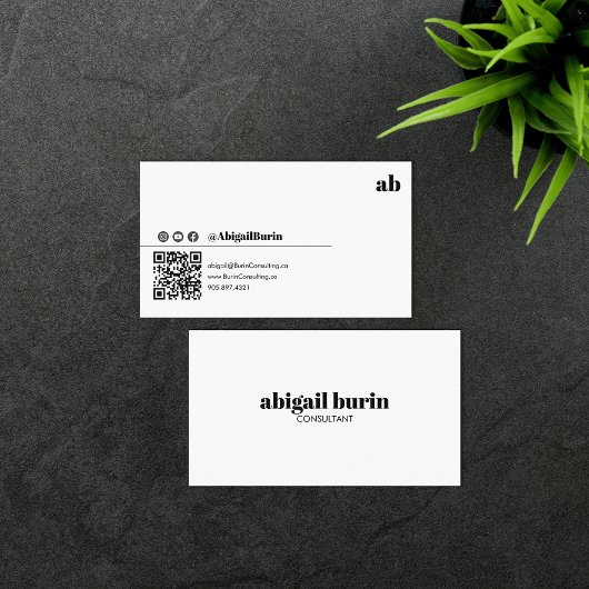 トレンディーレトロQRコードソーシャルメディア 名刺