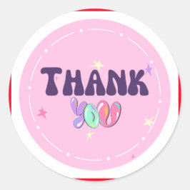 トレンディーレトロThank You Stickers for All in One Use ラウンドシール