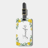 トレンディーレモンの荷物タグ ラゲッジタグ (正面縦)