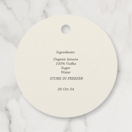 トレンディーレモンズホームメイドリモンチェロボトルラベル フェイバータグ (裏面)