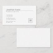 トレンディーロゴをミニマルエレガントリストプレーンに追加 名刺 (正面/裏面)