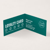 トレンディーロゴ、美容師、ヘアサロンロイヤリティ 名刺 (内部)