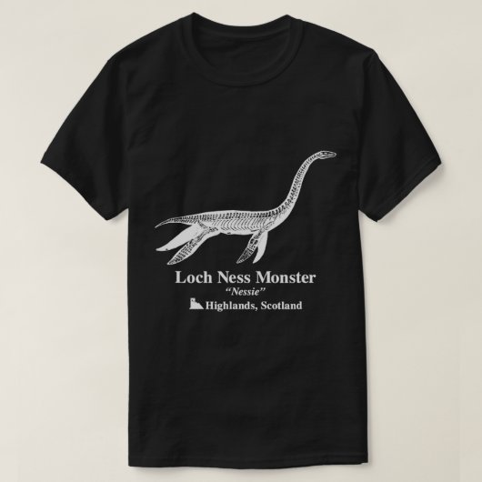 トレンディーロックネスモンスターネッシー暗号動物学T-Sh Tシャツ (デザイン正面)