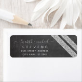 トレンディーロマンチックスタイリッシュなレースの黒板 ラベル (インサイチュ)