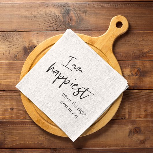 トレンディーロマンチックブラック引用文ギフト キッチンタオル