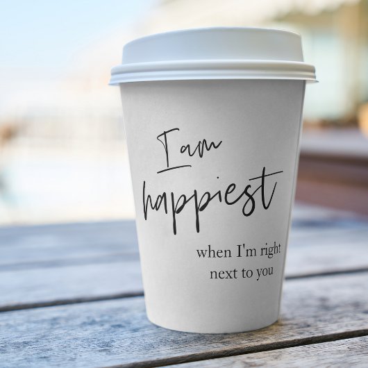 トレンディーロマンチックブラック引用文ギフト 紙コップ