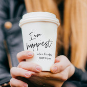 トレンディーロマンチックブラック引用文ギフト 紙コップ