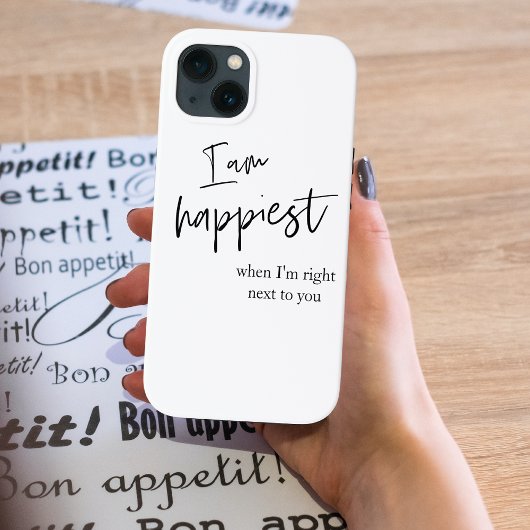 トレンディーロマンチックブラック引用文ギフト Case-Mate iPhoneケース