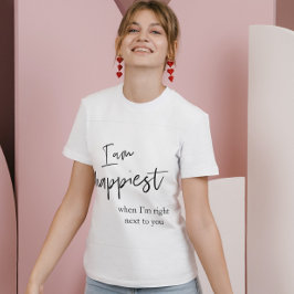 トレンディーロマンチックブラック引用文ギフト Tシャツ