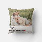 トレンディーロマンチック引用文 |バレンタインデー最高のスギフト クッション (裏面)