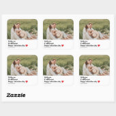 トレンディーロマンチック引用文 |バレンタインデー最高のスギフト スクエアシール (シート)