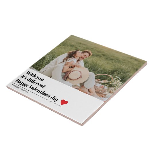 トレンディーロマンチック引用文 |バレンタインデー最高のスギフト タイル (側面)