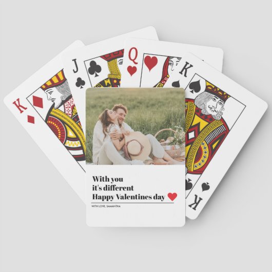 トレンディーロマンチック引用文 |バレンタインデー最高のスギフト トランプ (裏面)