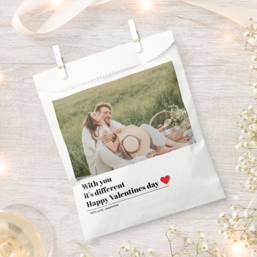 トレンディーロマンチック引用文 |バレンタインデー最高のスギフト フェイバーバッグ (クリップ留めされた状態)