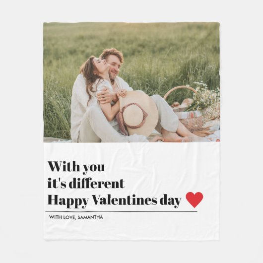 トレンディーロマンチック引用文 |バレンタインデー最高のスギフト フリースブランケット (正面)